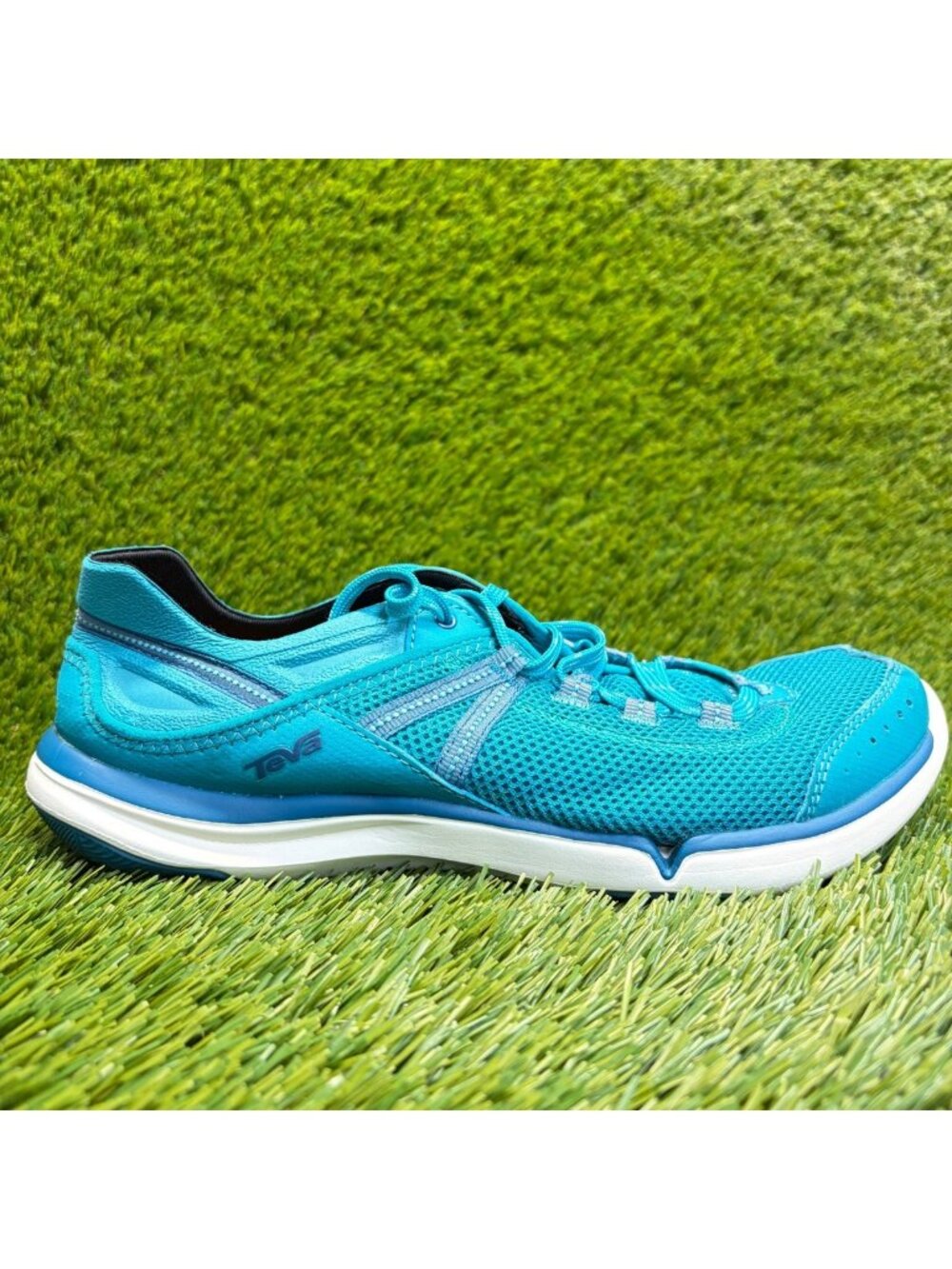 Teva Evo Water Womens Size 8 Teal Blue White Athletic Running Shoes Sneakers